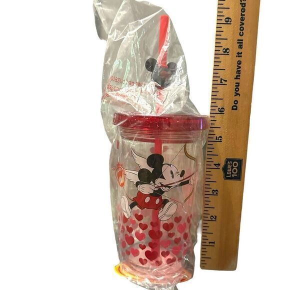 Disney Tumbler Mickey Minnie Mouse Love Hearts‎ Valentine’s Day NEW - Picture 5 of 7